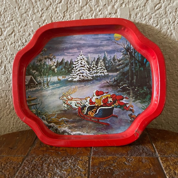 Other - Vintage Santa Tray